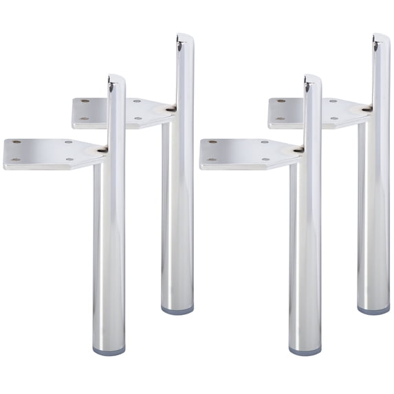 7 inch / 17cm Metal Furniture Legs, LAVANE Set of 4 Mid-Century Modern Iron Tapered Side Mounted Furniture Replacement Feet Silver for Home DIY Project Sofa Couch Table Ottoman Chair Cabinet Bed
