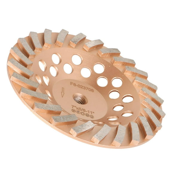 7 inch 24 Segments Diamond Cup Grinding Wheels 5/8"-11 Arbor for Concrete Masonry Angle Grinder