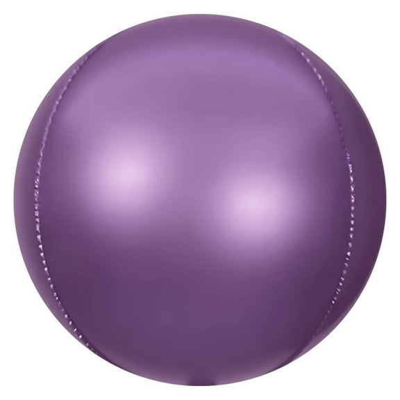 7 inch 3D Sphere - Satin Purple Foil Mylar Balloon - Party Supplies Decorations