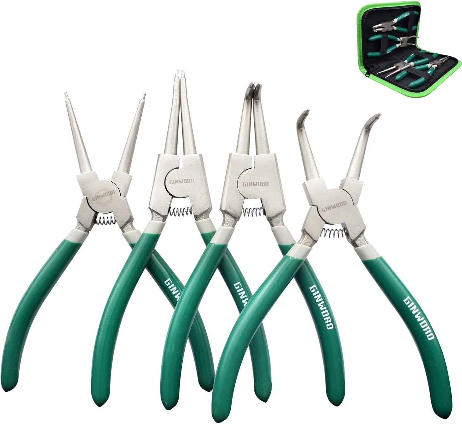 GEDORE 1101-001 Set Of Circlip Pliers – 8-Piece Kit, Professional Quality, Made In Austria