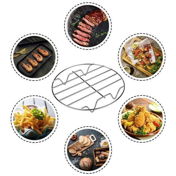 7 inch Air Fryer Accessories Circular Wire Rack Cooling Rack Steam Rack