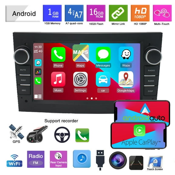 7 inch Android 9.1 Car Radio Stereo For opel 2.5D IPS Touch Screen Carplay Android Auto GPS FM Bluetooth WiFi 1G +16G