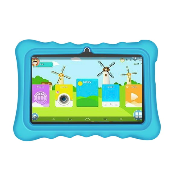 7-inch Android Tablet for Kids, 2GB RAM, 16GB Storage, 5MP Rear Camera, WiFi, Bluetooth, Android 11, Protective Case