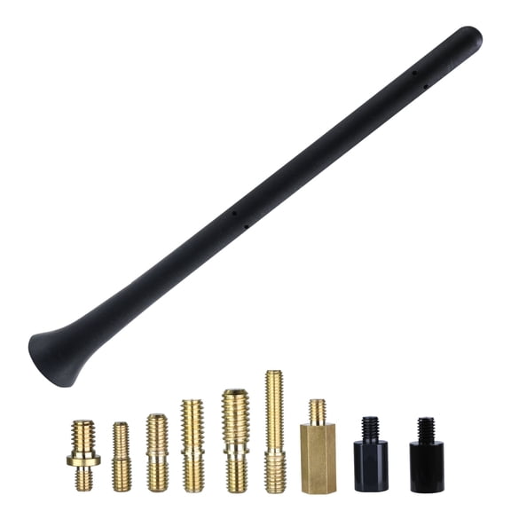 7 inch Black Short Rubber Universal Antenna Kit - Car Wash Proof,Easy Setup, Enhanced Reception,Flexible and Durable Fits Car ,Trucks,SUVs