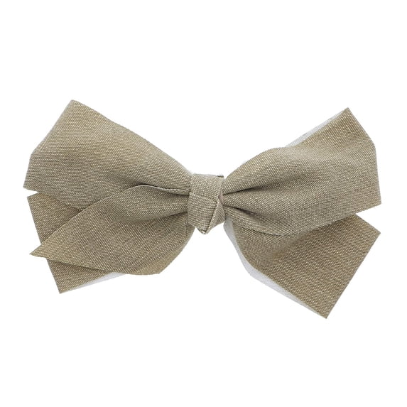 Motique Accessories 7 inch Canvas Hair Bow for Adult Female and Girls-Taupe