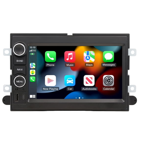 7-inch Car Stereo Radio Compatible forF-ord F150 2004-2008 Android 15 Car Player with Carplay/Android Auto WiFi Bluetooth Steering Wheel Control Split Screen GPS Navi Head Unit 4GB+64GB