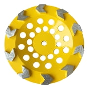 7 inch Diamond Arrow Segment Cup Wheel 180mm Concrete Floor Grinder for Epoxy Coatings/Vinyl/Mastic/Stone/Painting on Concrete Floor/Cement Slab/Floor Driveway