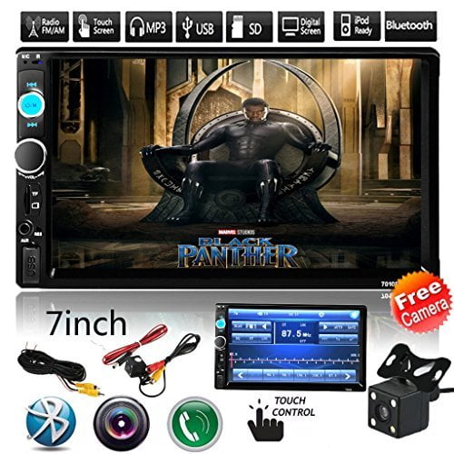 7" inch Double Din Touchscreen In Dash Stereo Car Receiver Audio Video Player