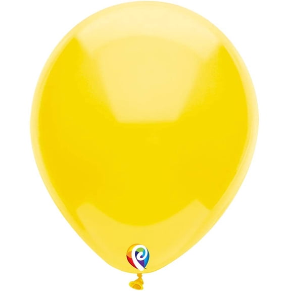 7 inch Funsational Yellow Latex Balloons (50 Pack) - Party Supplies Decorations