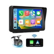 7 inch HD Wireless Portable CarPlay Touchscreen Stereo with Android Auto Mirror Link/GPS Navigation/Satellite Radio for All Vehicles