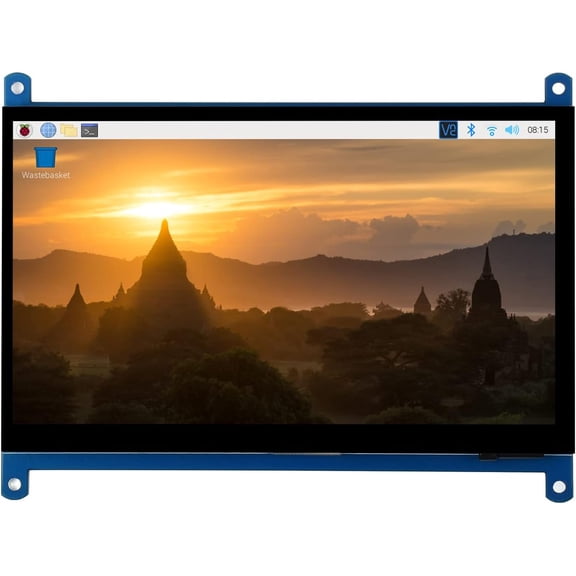 7 inch HDMI Control Panel Display Capacitive Touch LCD 1024 x 600 Resolution IPS Screen Latest Version Supports All Versions of Windows Monitor