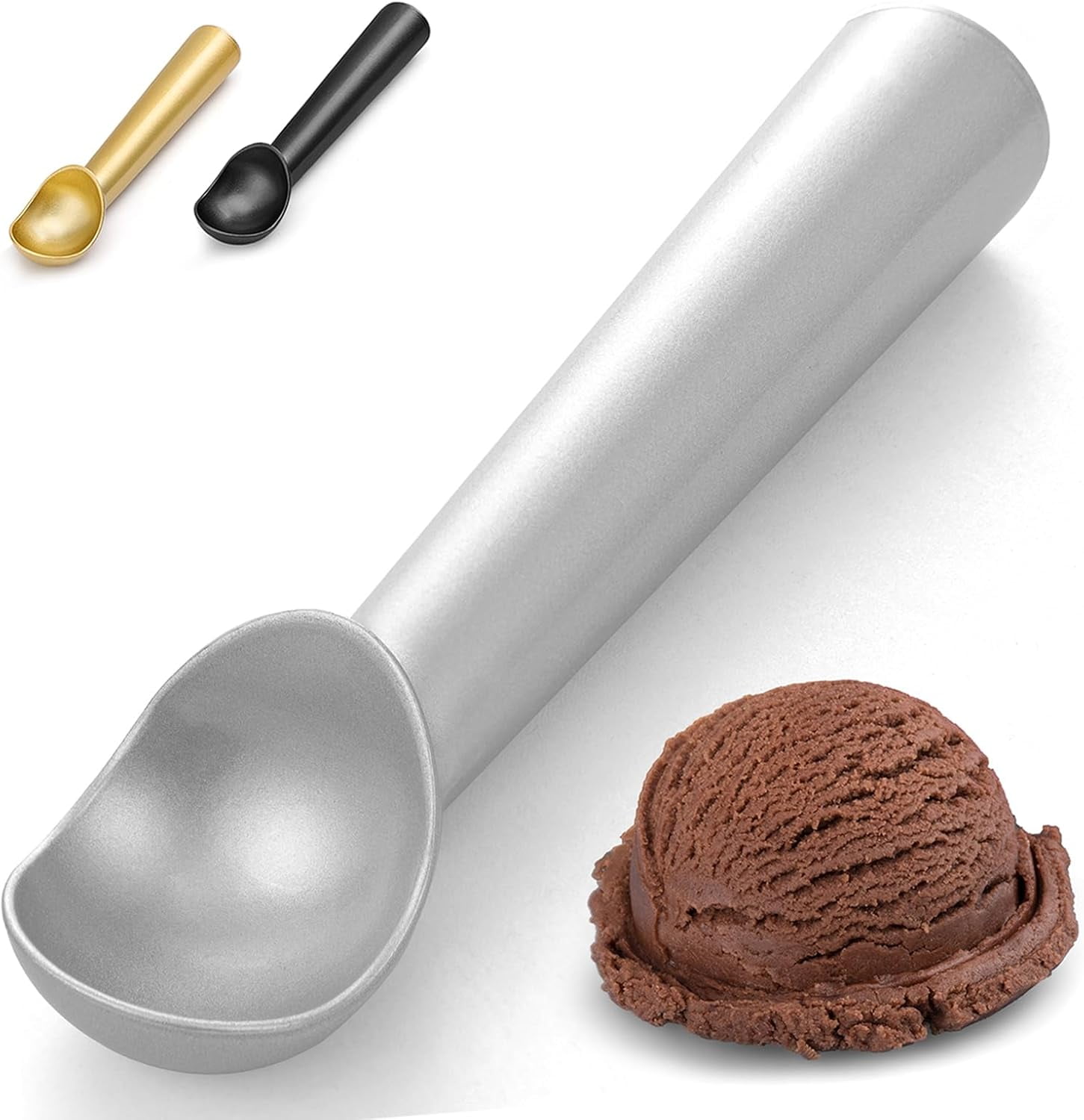 7 inch Ice Cream Scoop - One-Piece Nonstick Aluminum Ice Cream Scooper ...