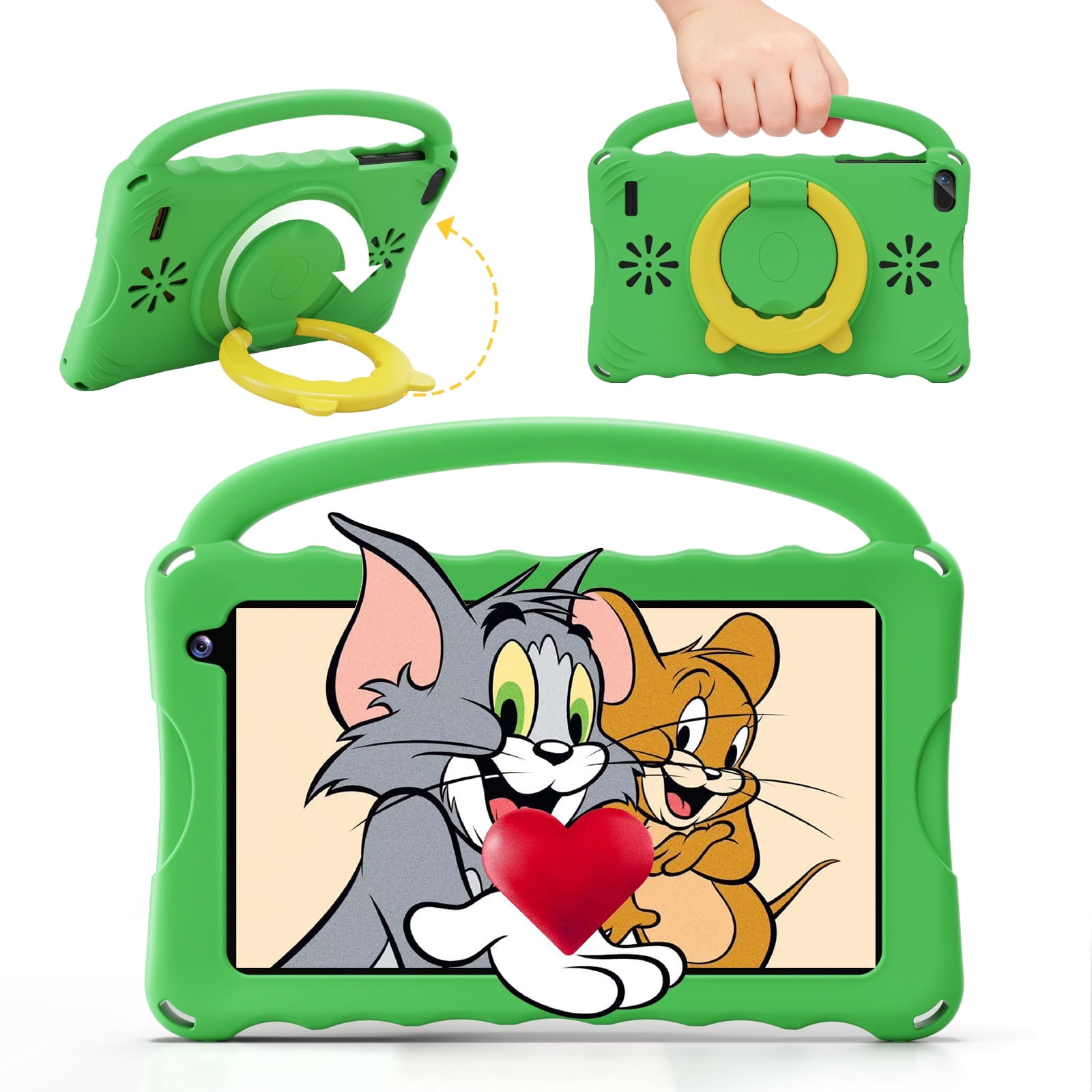 Digiland 7 inch Kids Tablet, 4GB Ram 32GB Rom Android Kids Tablet with Parental Control, Eye Protection Screen for Kids 4-12, Portable Handheld Children Tablet (Green)