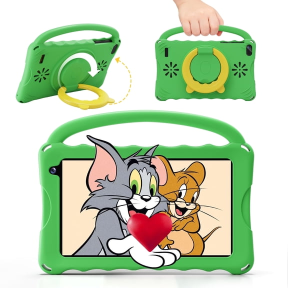 Digiland 7 inch Kids Tablet, 4GB Ram 32GB Rom Android Kids Tablet with Parental Control, Eye Protection Screen for Kids 4-12, Portable Handheld Children Tablet (Green)
