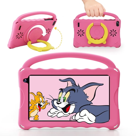 Digiland 7 inch Kids Tablet, 4GB Ram 32GB Rom Android Kids Tablet with Parental Control, Eye Protection Screen for Kids 4-12, Portable Handheld Children Tablet(Pink)
