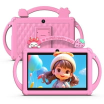 7 inch Kids Tablet, Tablet for Kids 4GB 32GB,1TB Expand, Android 13 Toddler Tablet with 3500mAh, Pink