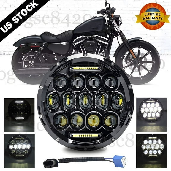 7" inch LED Headlight Hi/Lo DRL Angel Eye for Suzuki Boulevard C90 C90T C50 C50T