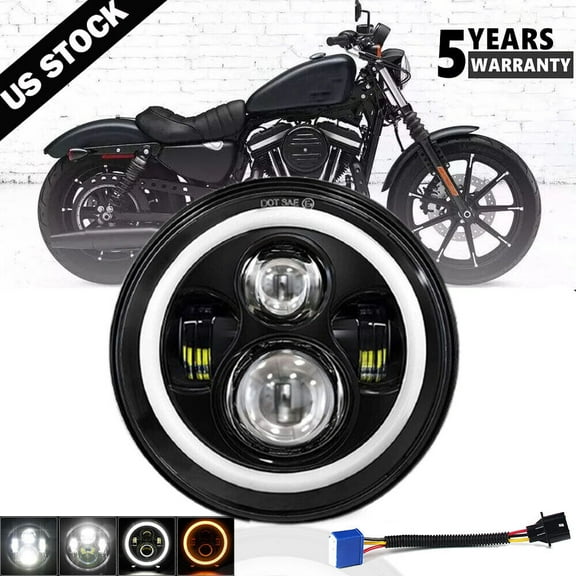 7'' inch LED Headlight High Low Beam for Yamaha V-Star XVS 650 950 1100 Classic Stryker