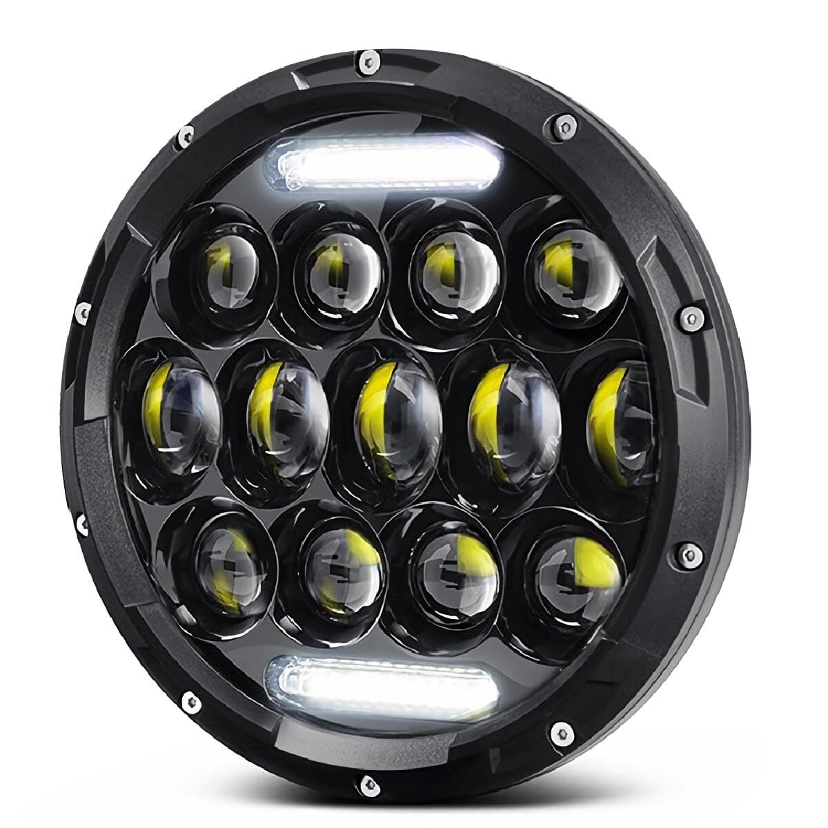 7 inch LED Motorcycle Headlight with H4 Plug High/Low Beam and DRL for Touring Dyna Electra Glide Road King Softail Fatboy Road Glide T