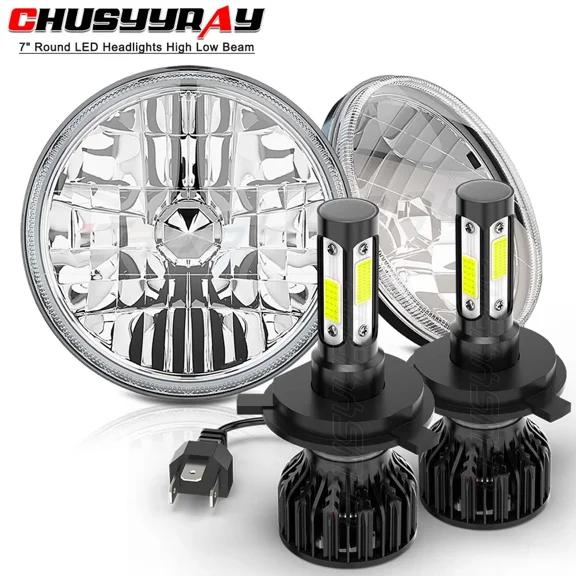 7" inch LED Round Headlights DRL Hi/Lo Beam For Suzuki Samurai SJ410 Pair DOT