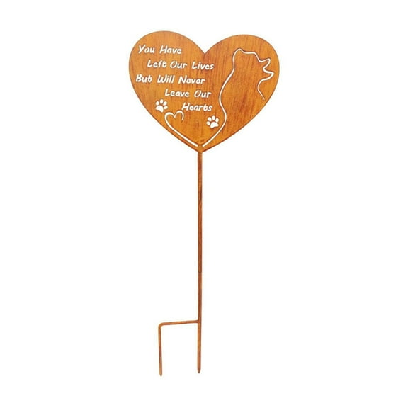 7 inch Metal Dog Memorial Grave Markers Dogs Cemetery Headstones Decorations Stakes Cemetery Memorial for loss of Puppy Pet Cross Tombstones Stake Ornaments Sign for Garden Outdoor Yard