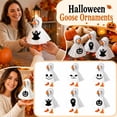 thumbnail image 1 of 7 inch Mini Desk Goose Outfits, Ghost Hooded Cape Porch Goose Outfits with Cute Face Print, for Halloween Birthdays Holiday Gift Home Decor (CheerPhantom Desk Goose), 1 of 5