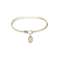 thumbnail image 1 of 7 inch Oval Eye Hook Bangle Bracelet w/ Blessed Trinity in Gold-Filled, 1 of 3