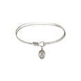 thumbnail image 1 of 7 inch Oval Eye Hook Bangle Bracelet w/ St. Henry II in Sterling Silver, 1 of 3
