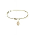 thumbnail image 1 of 7 inch Oval Eye Hook Bangle Bracelet w/ St. Januarius in Gold-Filled, 1 of 3