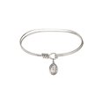 thumbnail image 1 of 7 inch Oval Eye Hook Bangle Bracelet w/ St. Mary Magdalene in Sterling Silver, 1 of 3