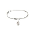 thumbnail image 1 of 7 inch Oval Eye Hook Bangle Bracelet w/ St. Sarah in Sterling Silver, 1 of 3