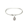 thumbnail image 1 of 7 inch Oval Eye Hook Bangle Bracelet w/ St. Simon the Apostle in Sterling Silver, 1 of 3