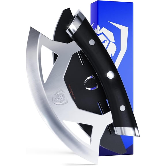 7 inch Rocking Mincing Slicing Meat & Herb Knife Gladiator Series Elite High-Carbon 5CR15MOV Steel Razor Sharp Kitchen Knife G10 Handle Chef Knife