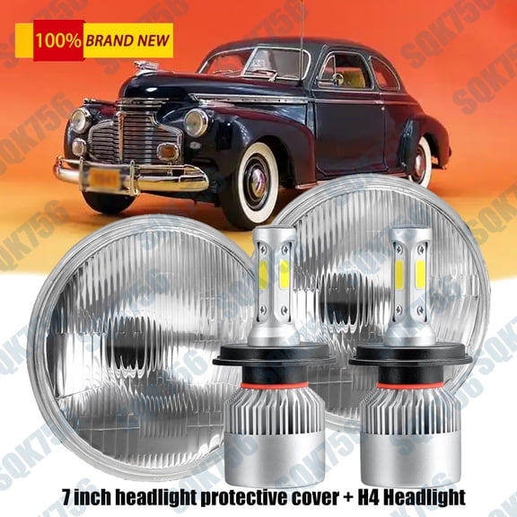 7 inch Round LED Headlight Hi/Lo Beam For 1949-1952 Chevy Styleline Deluxe Pair