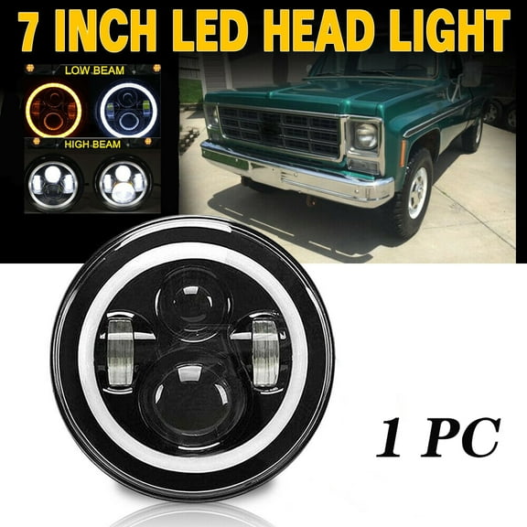 7 inch Round LED Headlight High Low Beam DRL For Dodge D100 D200 D300 Colt Dart