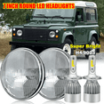 thumbnail image 1 of 7" inch Round LED Headlights DRL Hi/Lo Beam Pair For Land Rover Defender 90 110, 1 of 14