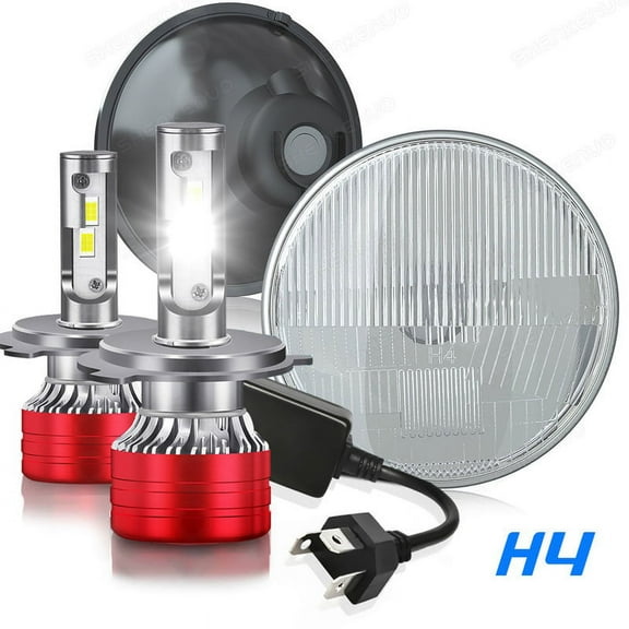 7" inch Round Led Headlights High-Lo Beam for Chevrolet Chevy II/Nova 1969-1979