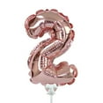 thumbnail image 1 of 7 inch Self-Inflating Number 2 - Rose Gold Foil Mylar Balloon - Party Supplies Decorations, 1 of 1