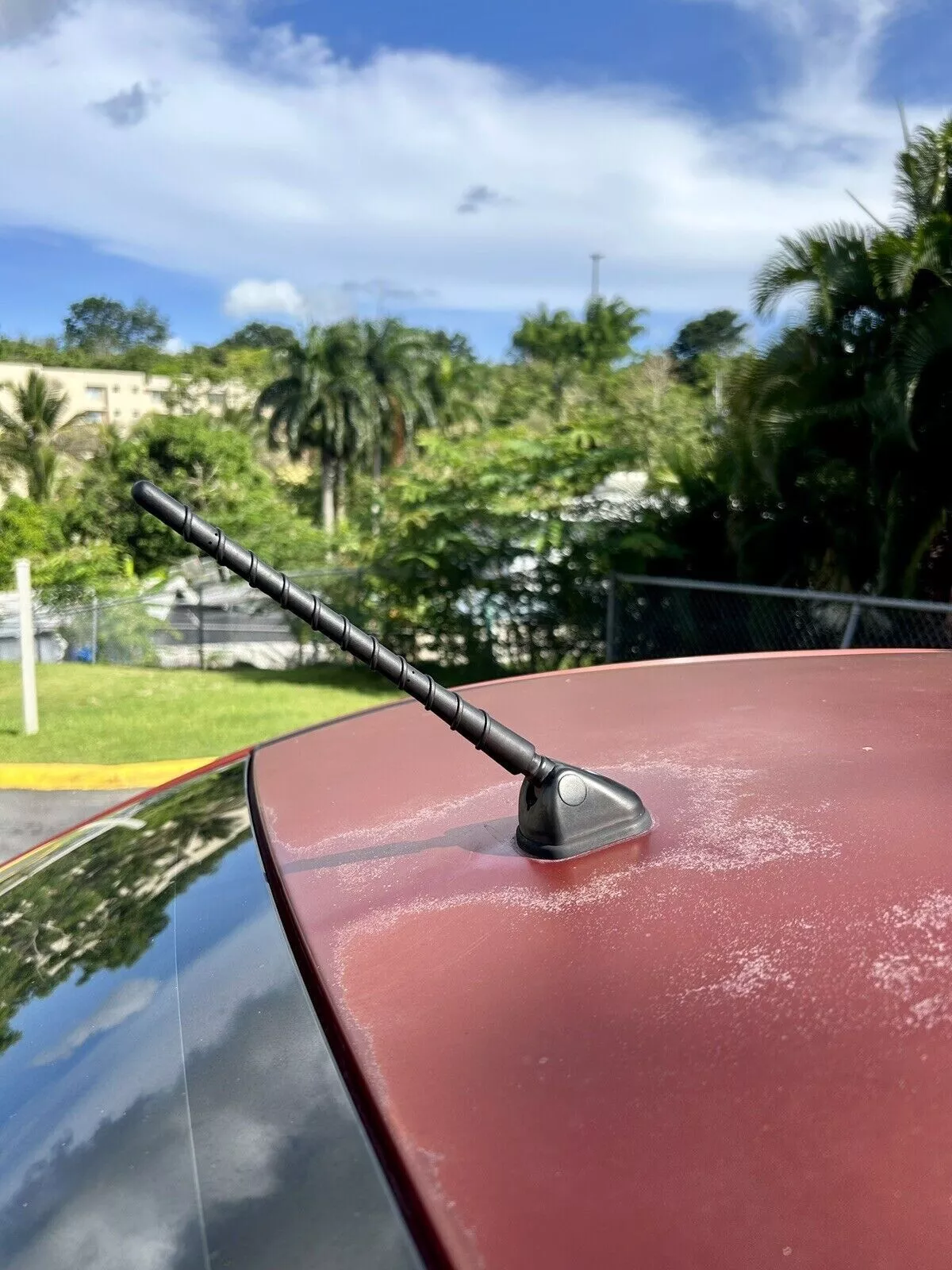 Short 4 Inch Aluminum Antenna For Mitsubishi Lancer Evolution EVO 8, 9, X - Orange Lightsaber Style