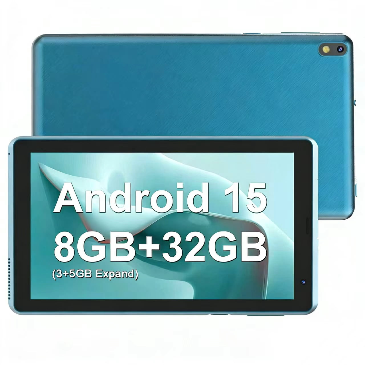 7 inch Tablet Android 15 Tablets, 8GB RAM 32GB ROM 1TB Expandable, Quad-Core Processor Tablet PC, WiFi6, 3000mAh Battery, Bluetooth, 1024 x 600 IPS Touch Screen, 5MP Dual Camera, GMS Certified, Navy