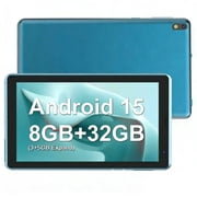 7 inch Tablet Android 15 Tablets, 8GB RAM 32GB ROM 1TB Expandable, Quad-Core Processor Tablet PC, WiFi6, 3000mAh Battery, Bluetooth, 1024 x 600 IPS Touch Screen, 5MP Dual Camera, GMS Certified, Navy