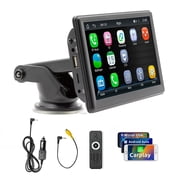 7 inch Touch Screen Car Stereo for Vehicle Wireless Apple Carplay Android auto with Remote Control Bluetooth Hands-free Mirror Link IOS/Android Multimedia Car MP5 Player Audio, GPS,FM,USB,TF