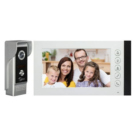 7 inch Wired Video Door Phone Intercom System for Apartment Home Indoor Monitor Outdoor Camera Video Doorbell Intercom IR Night Vision Two-Way Audio