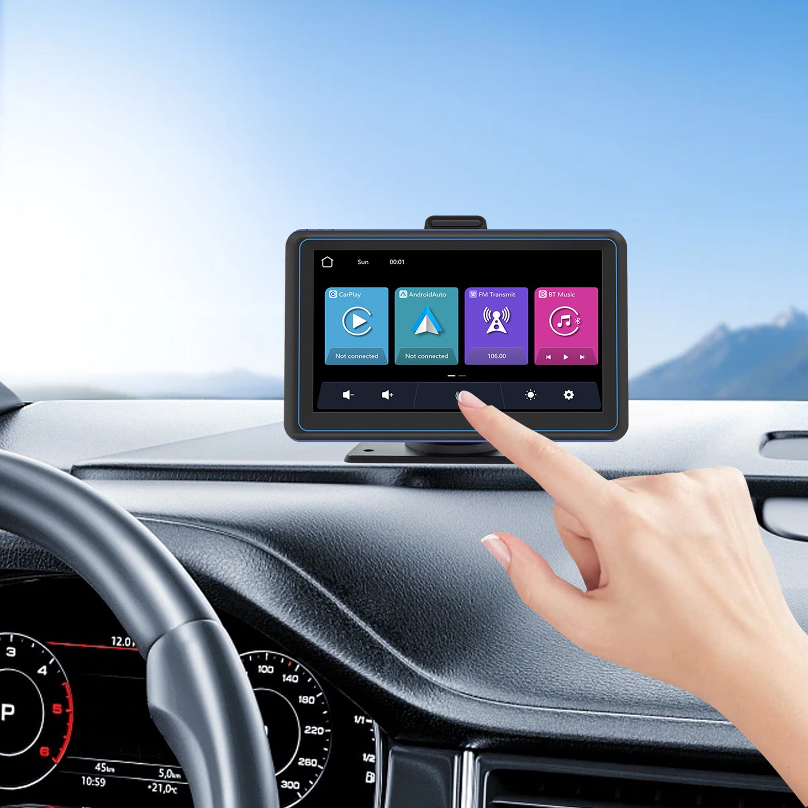 7-inch Wireless Portable Screen Car Navigation Intelligent Bluetooth ...