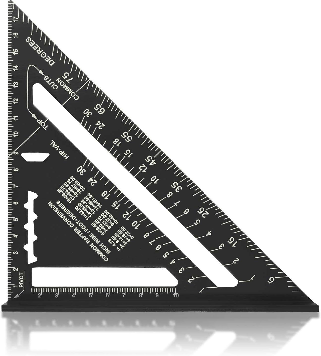 7-inch metric carpenter's triangle ruler, aluminum alloy measuring ...