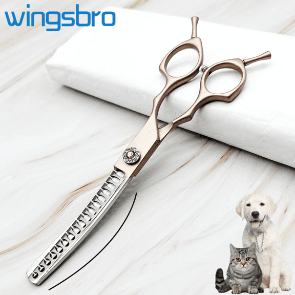 wingsbro Stainless Steel Curved Tip Animal Grooming Scissors