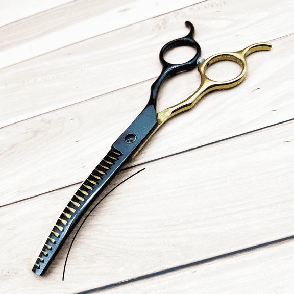 7 inches wingsbro Downward Curved Dog Grooming Scissors Shear for Grooming Face and Paws Safety Round Tips Shears Trimming Cutting Scissors for Dog Cat Pet