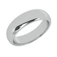 thumbnail image 1 of 7 mm 14K White Gold Wedding Band Plain Low Dome Style High Polished Band Ring, 1 of 3
