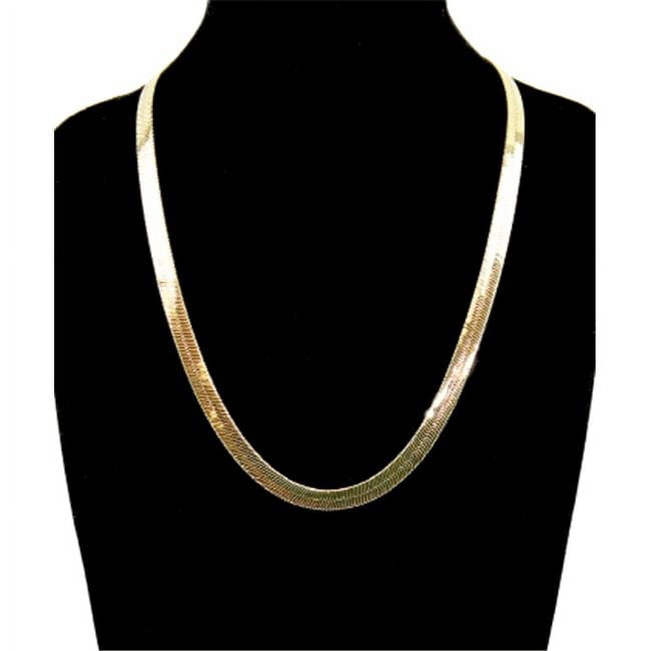 7 mm 20 in. 14K Gold Plated Herringbone Chain Necklace Walmart