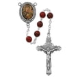 thumbnail image 1 of 7 mm Our Lady of Perpetual Help Cross Rosary Set - Red, 1 of 1